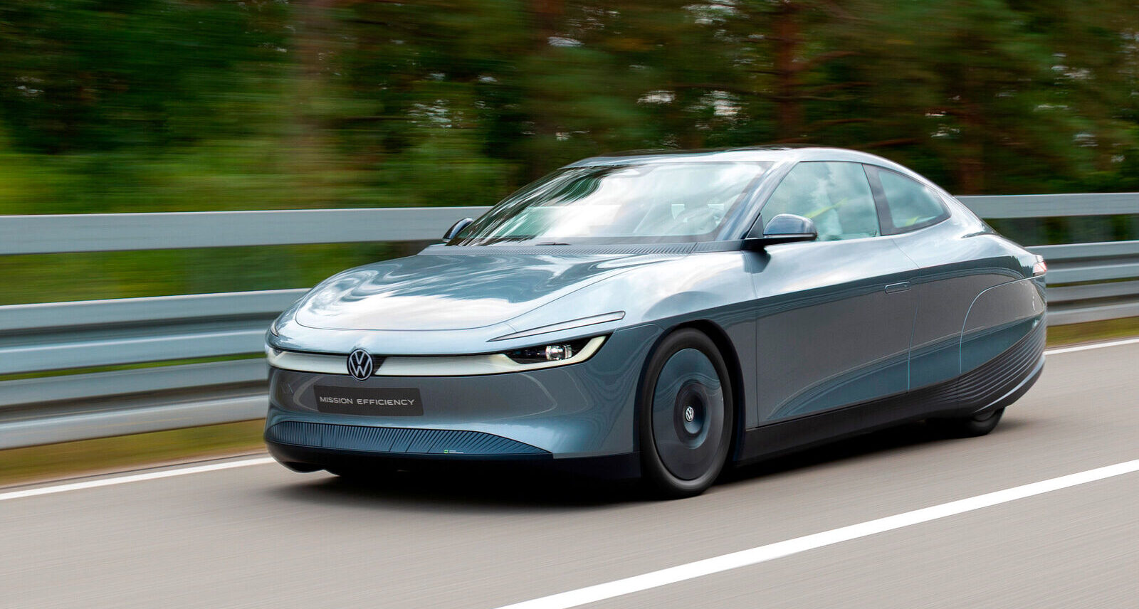 Volkswagen Mission Efficiency driving on a test track